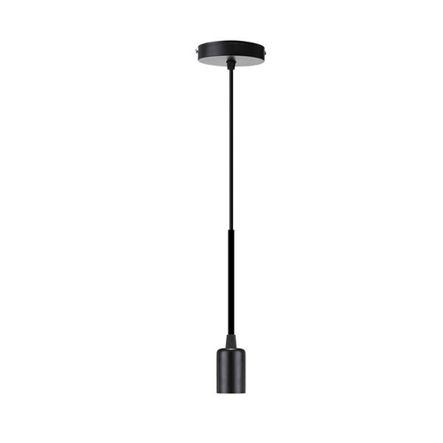 Pendente Canopla Redonda em Alumínio Preto 12cm Ref.PD352 - Belly Lustre