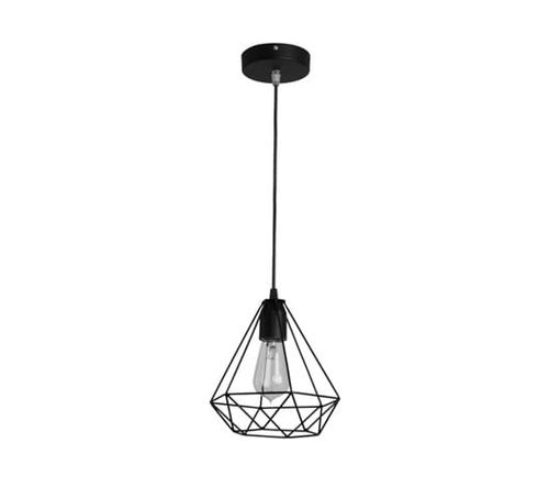 Pendente Aramado Alumínio Preto Ref.PD357 - Belly Lustre