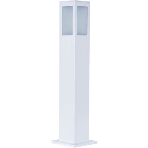 Poste Ornamental Balizador Quadrado Branco 50cm - Belly Lustre