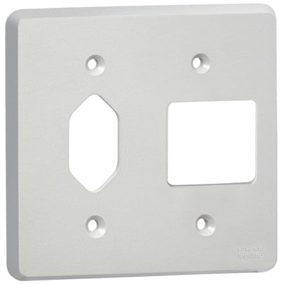 Placa 4x4 1 Tomada + 2 Interruptor Silentoque 54392 - Pial