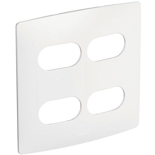 Placa 2+2 Postos Separados 4x4 Branco Nereya Ref.663420 - Pial