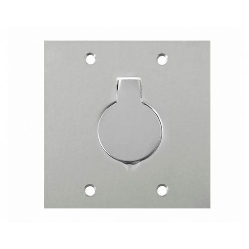Placa Piso Inox 4x4 Para 1 Tomada Universal Cod.PI44/TU - Stamplac