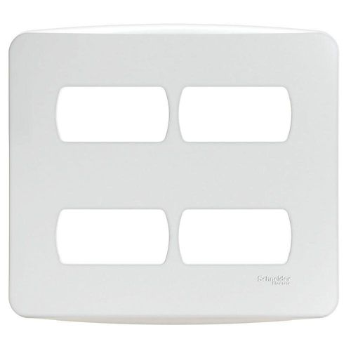 Placa 4x4 4 Postos Separados Branco Miluz S3B77440 - Schneider