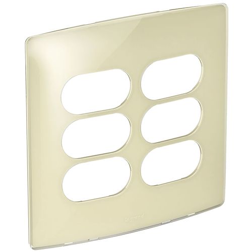 Placa 3+3 Postos Separados 4x4 Quinoa Gloss Nereya Ref.663434 - Pial