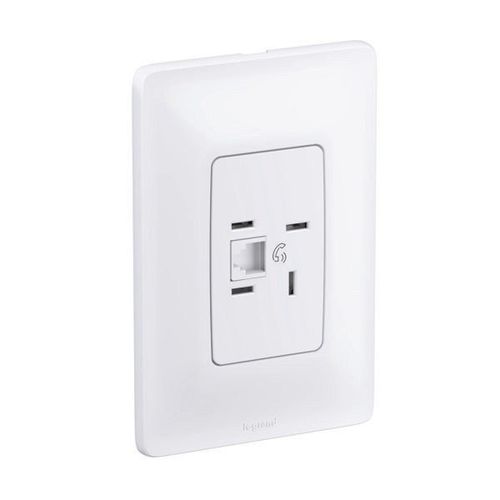 Tomada Padrao Telebras+Rj11 C/ Placa Zeffia 680125 – Pial