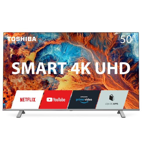 TV Toshiba 50 Pol, 50C350KB 4K Smart VIDAA HDR Entradas HDMI + USB + RJ45 + AV + P2 - TB004