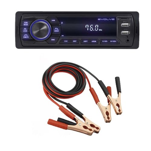 Combo Car - Som Automotivo Evolve BT 4x35W RMS 12V e Cabo Booster 2,5M 100A (Cabo Chupeta Veiculos Leves) Multilaser - P3348K