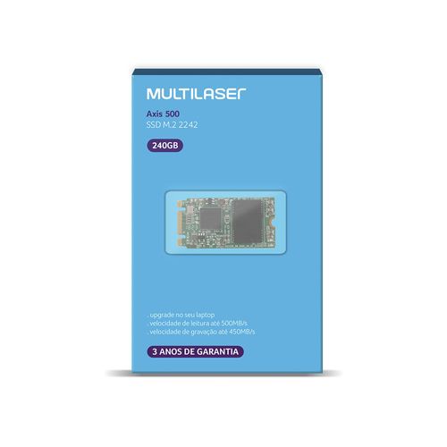 SSD MULTILASER, AXIS 500, 240GB, M,2 2242, SATA - SS204