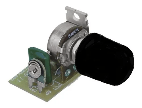 Dimmer Rotativo Bloco Bivolt Com Chave Off 400w Pt Ref.607 - Rima