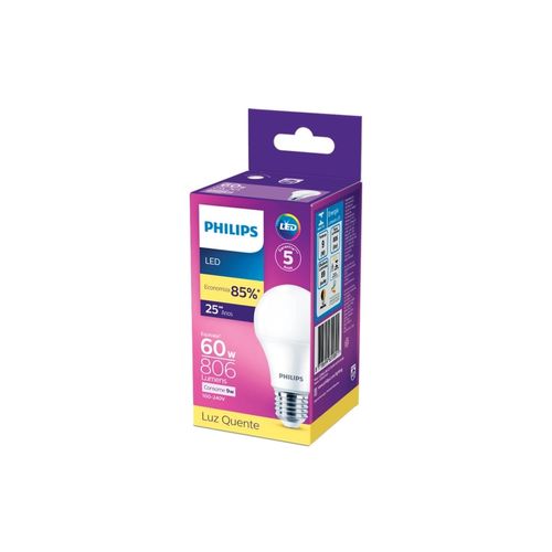 Lâmpada Led Bulbo E-27 Biv 9w 3000k - Philips