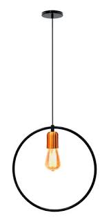 Pendente Lira Redondo 30CM Preto Fosco Para/1E-27 Ref.7601 - Caisma