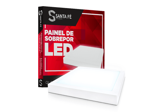 Plafon Led Quadrado Sobrepor 40 X 40cm 36w - Santa Fé