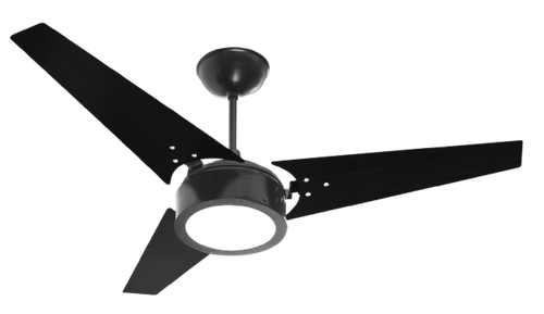 Ventilador De Teto Ideal Led Com 3 Pás  (Preto/Pás Preta) 127v – Venti-Delta