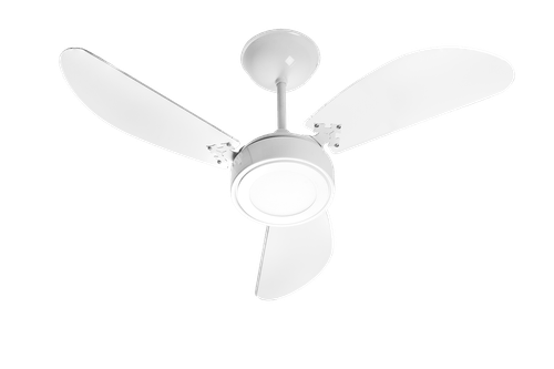 Ventilador De Teto New Light Led Com 3 Pás  (Branco/Pás Branca) 127v – Venti-Delta
