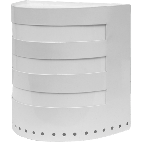 Arandela Friso Com Furos 20x22cm Branca Alumínio AR-240 - Belly Lustre