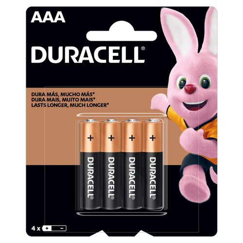 Pilha Alcalina Palito AAA 4 Unidades – Duracell