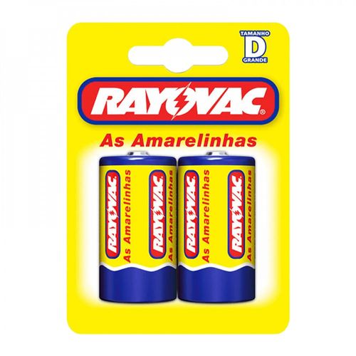 Pilha D (Grande) 2 Unidades Amarelinhas – Rayovac