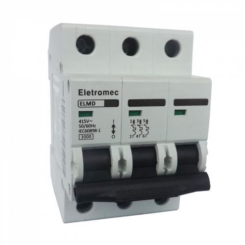 Disjuntor Tripolar ELMD Curva C – Eletromec