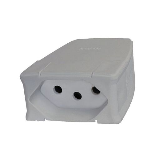 Prolongador Fêmea 2P+T 20A Cinza Cod. 615877 – Pial