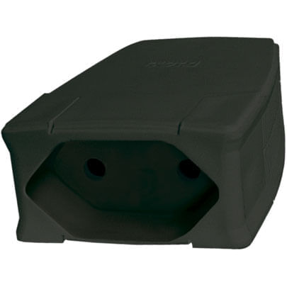 Prolongador Fêmea 2P+T 20A Preto Cod. 615857 – Pial