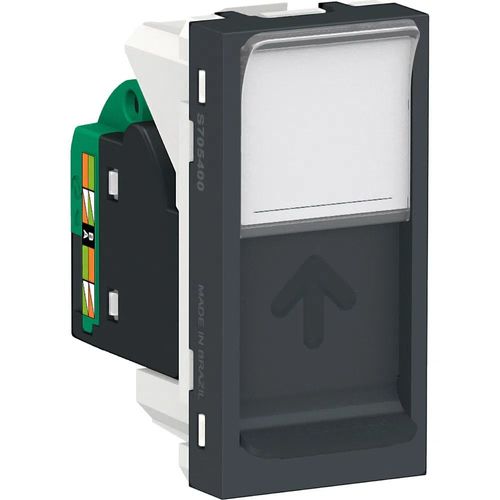 Modulo Tomada Rj 45 (8FIOS) Utp Cat.5e 1m Grafite Orion S70540094 - Schneider