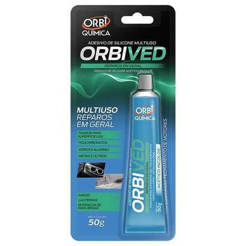 Cola Silicone Acético 50g Incolor - Orbi Química