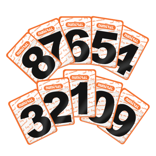 Placa ACM Preto - Numeral