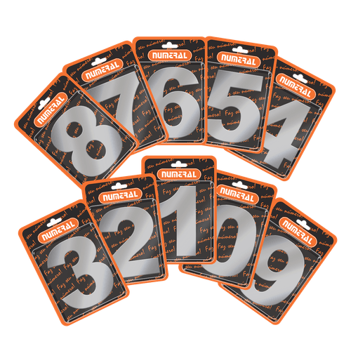 Placa ACM Aço Escovado - Numeral