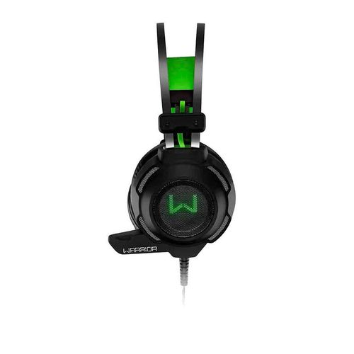 Headset Gamer Warrior Swan USB+P2 Stereo Preto/Verde - PH225