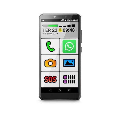 Celular do Idoso com Internet e WhatsApp letras e números grandes 32GB OB023