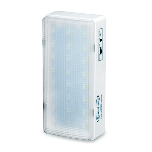 Luminária Emergência Autônoma Led Biv. 24leds 4w 3hrs 100lm Bateria Selada-24150 - Segurimax