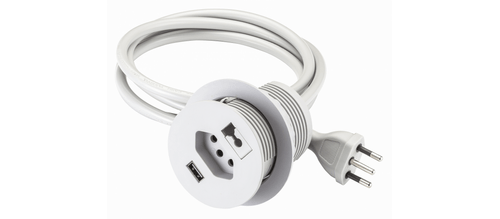 Tomada USB Com Carregamento Ultra Rápido 10A 3500w Com Cabo 1,5 Metros - Renna