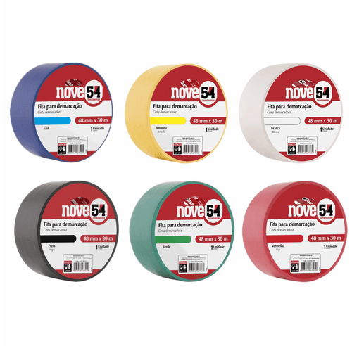 Fita Demarcação Adesiva 48Mm X 30M - Nove54