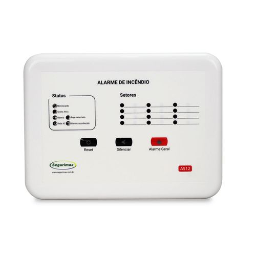 Central Alarme Incêndio Convencional 12v C/ Bateria – Segurimax