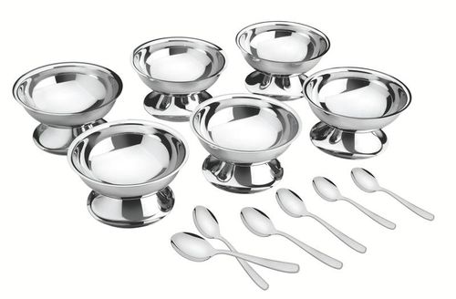 Jogo Aço Inox Para Sorvete 12 Peças Service Tramontina