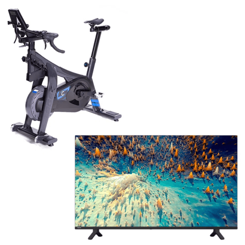 Combo Tech - Smart TV QLED 55'' 4K Toshiba VIDAA e Smart Bike SB20 Stages Wellness - GY062K