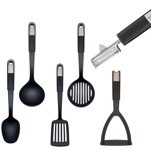 Conjunto 6 utensilios para cozinha em Nylon - primeira linha