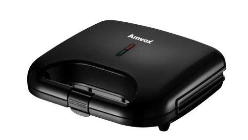 Sanduicheira e Grill Preta Amvox LED ON/OFF 750W AMS 370 BLACK