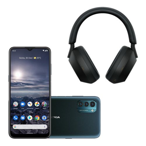 Combo Tech - Smartphone Nokia G21 4G 128GB Dual Chip 4GB RAM e Fone de Ouvido sem Fio Preto Sony – NK0831K