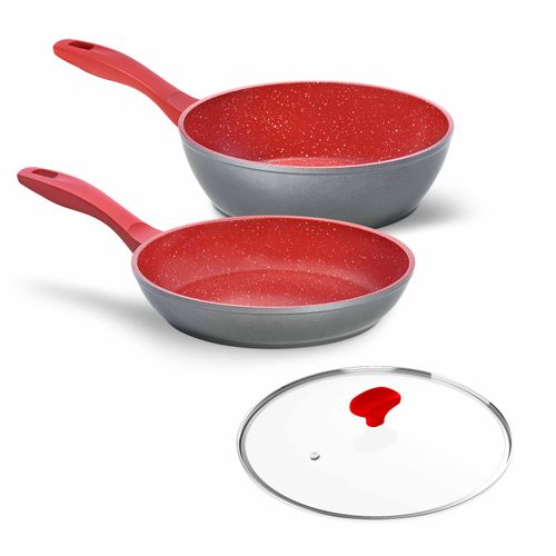 Panelas Polishop com Tampa Ichef - Sauté - Day By Day 24Cm - Vermelha