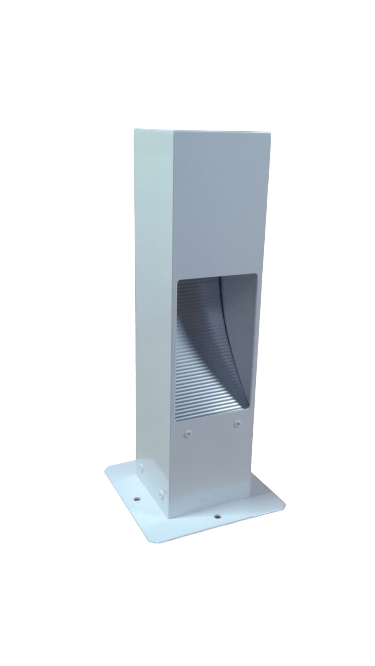 Poste Ornamental Balizador Alumínio Branco 30cm - Hansa