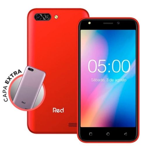 Smartphone Red Mobile Quick 5.0 5' Câmera 8MP 5MP Frontal Memória 8GB