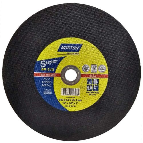 Disco de Corte 12 X 1/8 X 1" 2 Telas Ref.AR312 - Norton