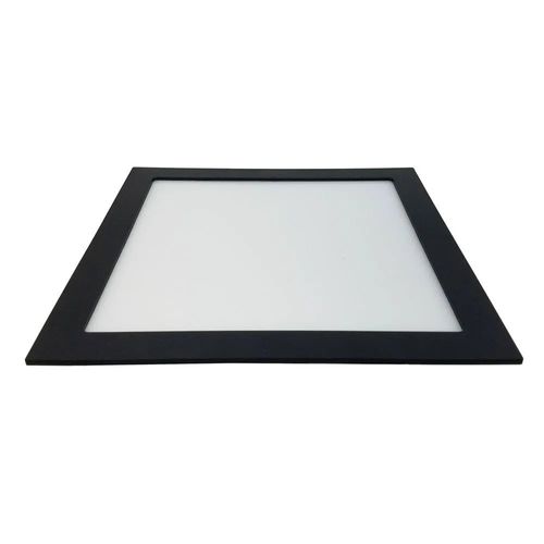 Plafon led quadrado embutir 22 x 22cm 6000k 18w preto ref.312 - SANTA FE