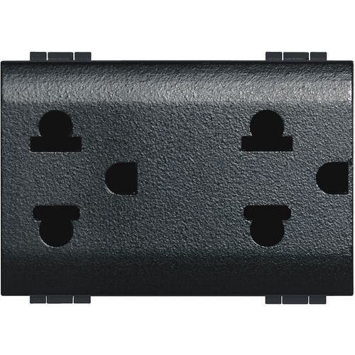 Tomada Dupla 2P+T 10/15A 250V LV MH L4185/4S – Bticino