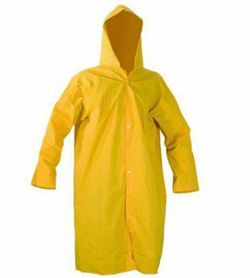Capa De Chuva Pvc C/Forro C/Capuz Combat Line Amarelo - Ledan