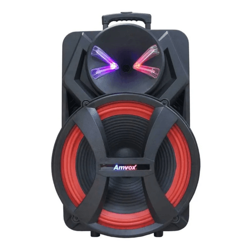 Caixa Amplificada Amvox Led Bluetooth Recarregável USB Auxiliar Bivolt 1100W ACA 1100 DEZOITÃO