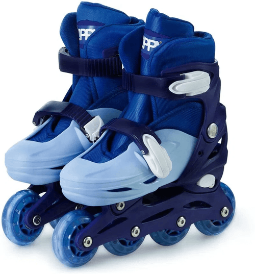 Patins Roller In Line Ajustável Zippy Toys PL19AM Azul