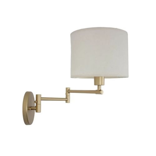 Arandela Vicenza Articulada Gold C/Cúpula Cru P/1 E-27 Ref.AR129 - Foco Metallo