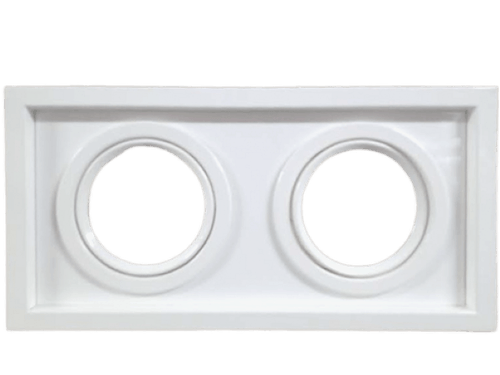 Spot Dicroica Embutir P/AR111 Branco Ref.PE-276/2  - Mega Light